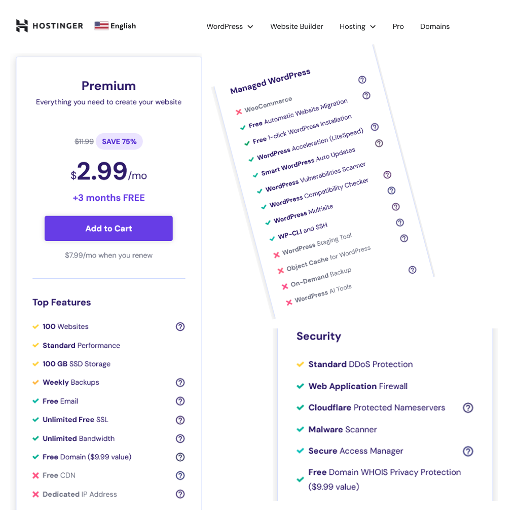 Hostinger  premium plan of shared and managed WordPress webhosting, the Best and Cheap Webhosting